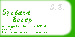 szilard beitz business card